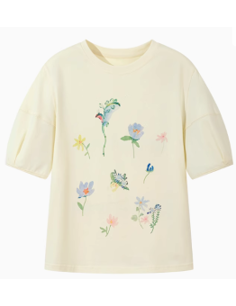 Flying Bird & New Sake Women’s Graphic Print T-Shirt | Summer 2025 Casual Lightweight Short Sleeve Top